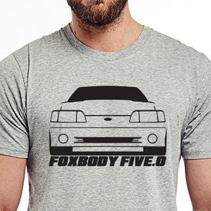 Mustang GT Fox lichaam 5.0 L retro grafische t-shirt V8 nieuw
