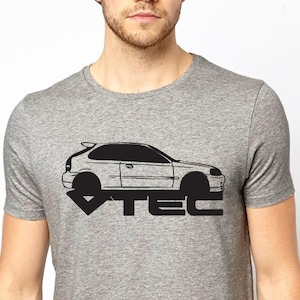 Honda CIVIC t-shirt TYPE-R grey VTEC