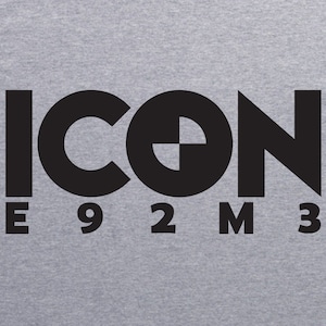 BMW ICON E92 M3 t-shirt M5 M6 M-series E30 E36 E46 E90 E93 F80 2 3 4 5 6 7 tee