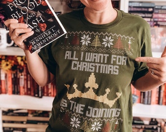 JL Armentrout- The Joining Holiday Unisex T-Shirt | Book Lover, Bookworm, Librarian, Literary, Bookish Gift, Bibliophile, Romance reader