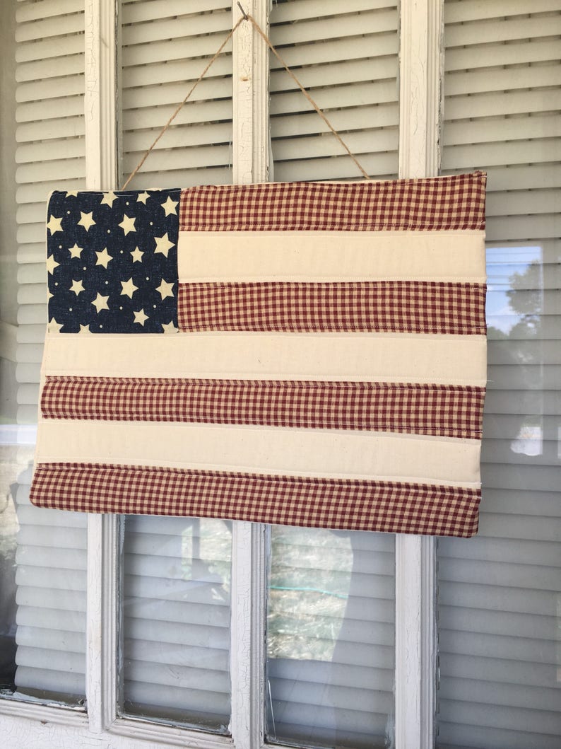 Quilted American Flag Wall Hanging Etsy