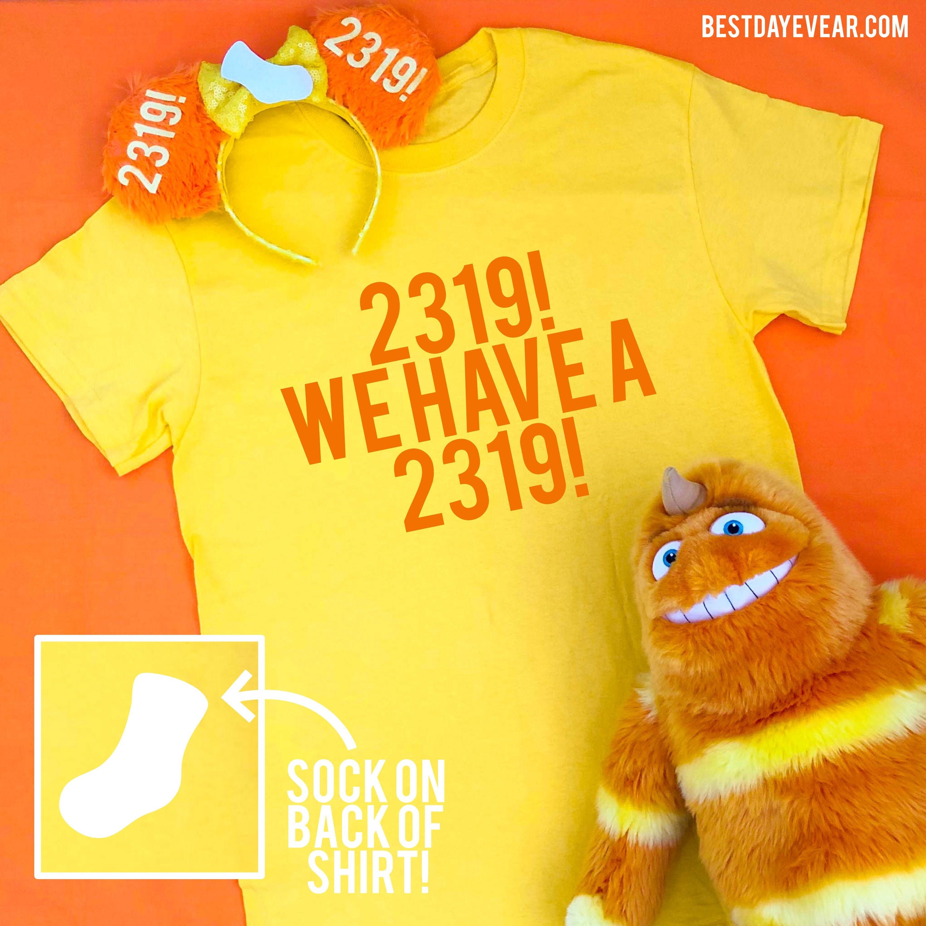 Monsters Inc We Have A 2319 Shirt With A Sock On The Back Etsy