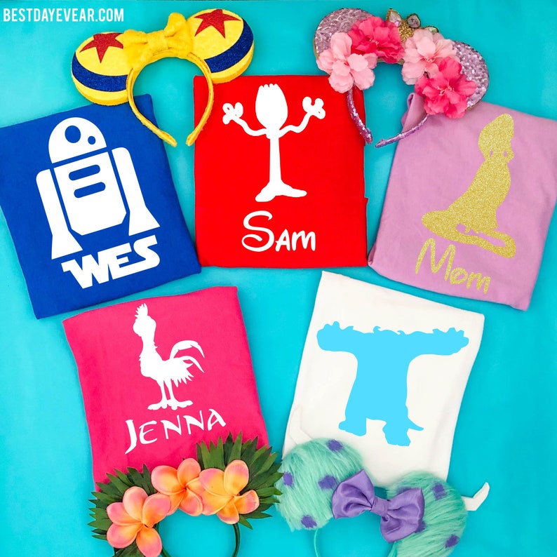 disney character family shirts