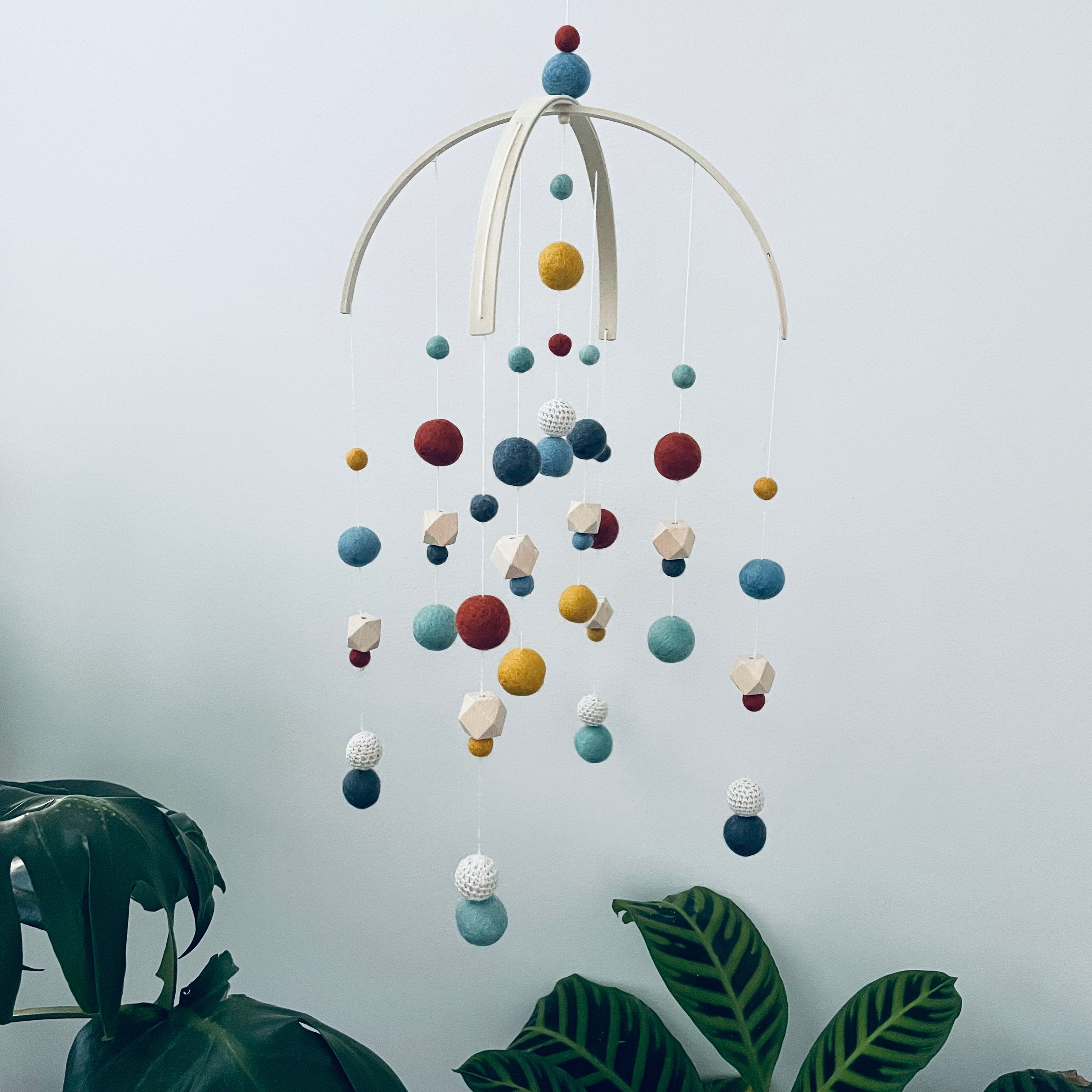 Felt baby mobile Gender neutral baby Deluxe crib mobile Etsy