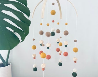 In stock | Felt baby mobile | Deluxe style | crib mobile | baby nursery decor | earthy gender neutral colours | new baby shower gift