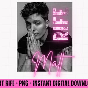 Matt Rife PNG File | Instant Download | Sublimation Design