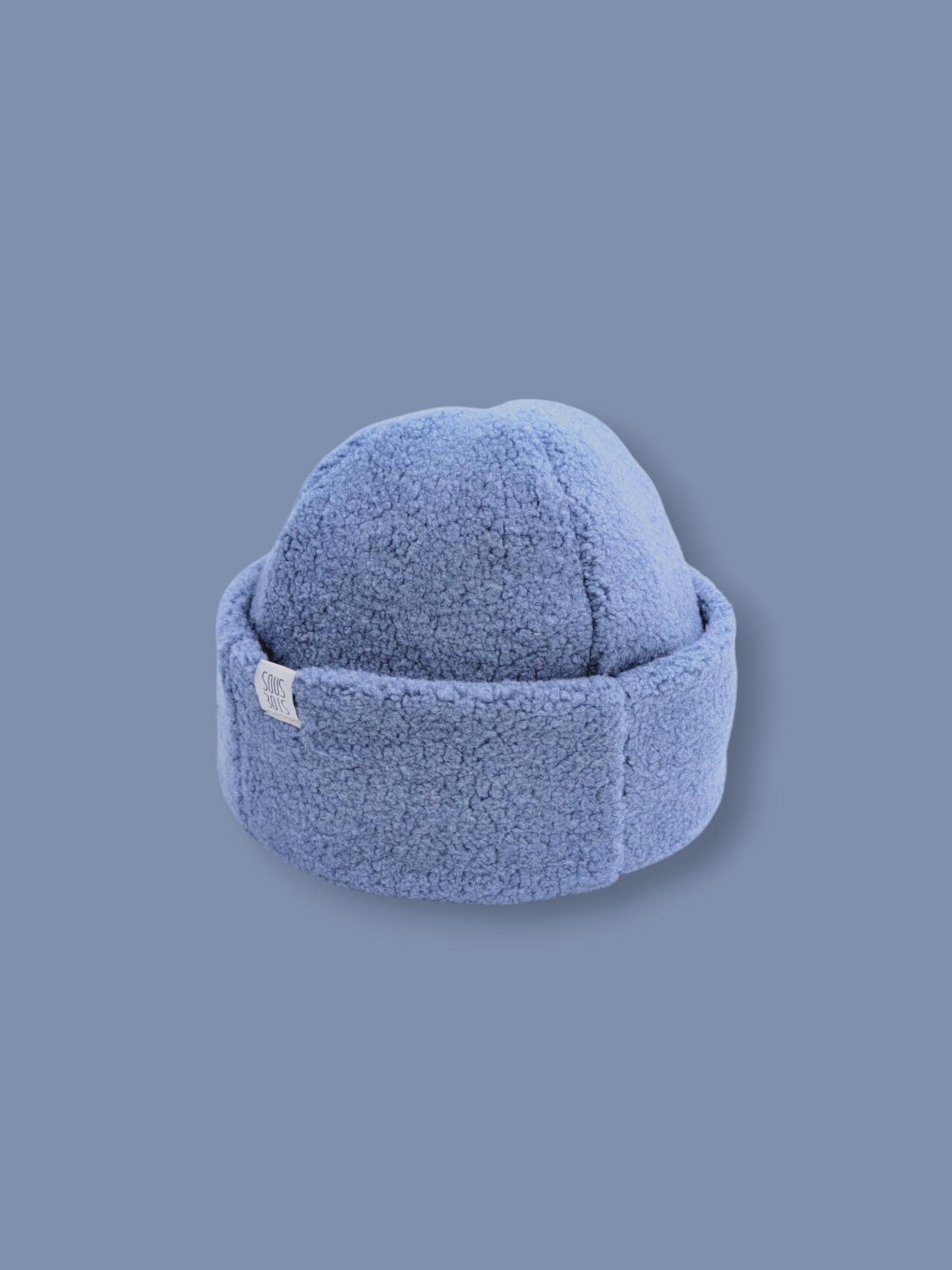 The BLACK SHERPA BEANIE Hat/// Handmade Polar Sherpa Fleece  display picture 3