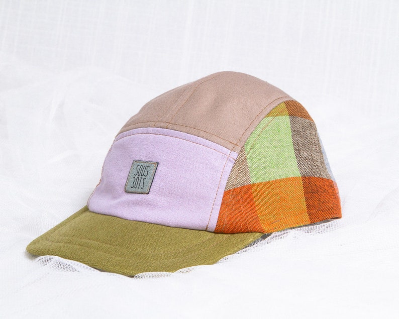 The LOVE PUNCH-ION 9 // Upcycled and handmade hats slowmade, sustainable, recycled 5 panels hats and caps from Montreal by Sous-Bois image 6