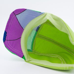 La FLOWERFLURRY // Casquette SUR DEMANDE pour adulte, 5 panels, couvre-chef, chapeau, bonnet, faitmain et recyclée à Montréal par Sous-Bois image 3