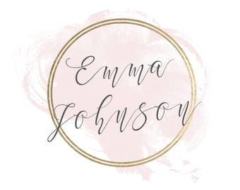 Premade logo, logo aquarelle, logo du Blog, Blog en-tête, Logo personnalisé, aquarelle en-tête, Logo personnalisé, Logo design, Brush script, 6 couleurs