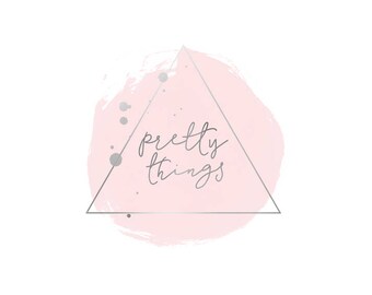 Premade logo, logo aquarelle, logo du Blog, Blog en-tête, Logo personnalisé, aquarelle en-tête, Logo personnalisé, Logo design, logo or