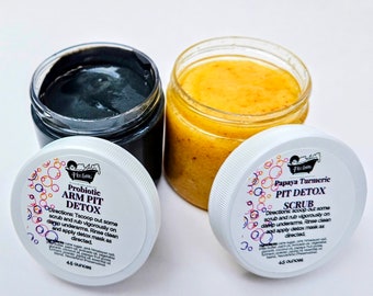 Natural Probiotic Pit Detox Mask and Pit Scrub