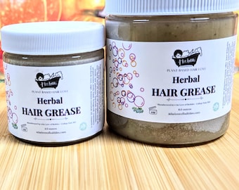 Vegan Herbal Hair Butter| Hair Grease| Pomade| Natural Hair Care| Scalp Treatment| Natural Hair Grease GLASS Jar