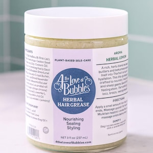 Vegan Herbal Hair Grease: Natural Scalp Treatment 8 oz