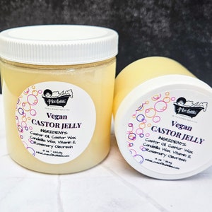 Vegan Castor Jelly 100% Plant based non petroleum unpetroleum jelly ALL NATURAL