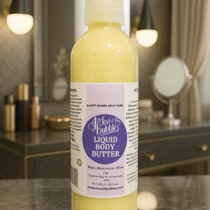 Plant-Based Liquid Body Butter – Nourish, Soften & Shine Naturally Choose from over 20 different fragrances afbeelding 1