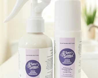 Aluminum-Free Deodorant Spray OR Roll On — Liquid Crystal, Vegan, Magnesium, Baking Soda Free