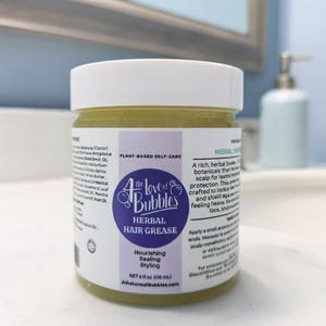 Vegan Herbal Hair Grease: Natural Scalp Treatment 4 oz