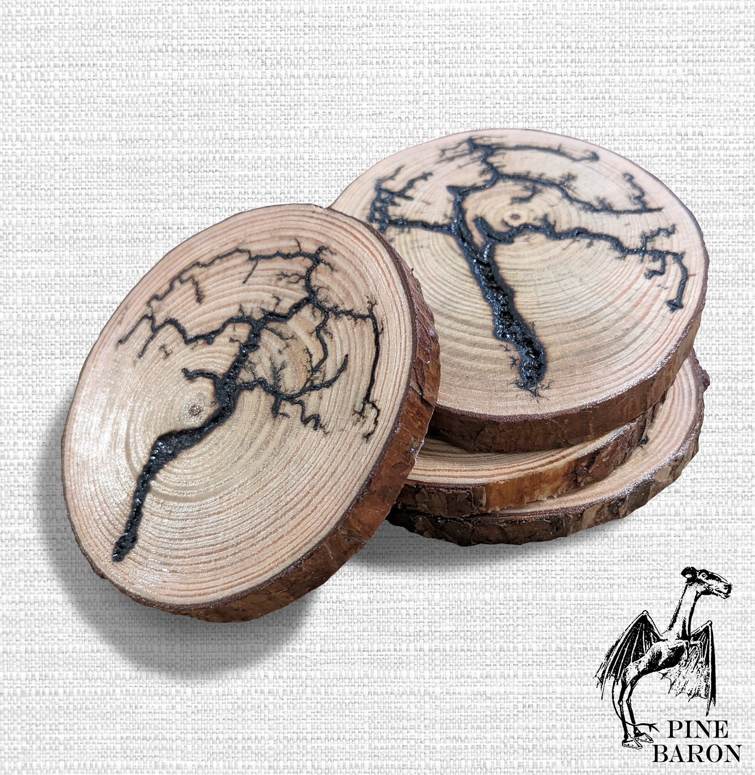 Personalised Square Wood Coasters, Custom Coasters, Wooden Coaster Set,  Handmade Wooden Coasters, Wood Square Coasters, Natural Wood Coaster 