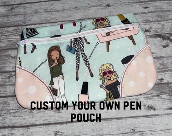 pen pouch, custom your own fabric