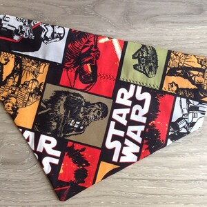 Dog Bandana in Star Wars Print, in Over the Collar Design Size Small or Medium