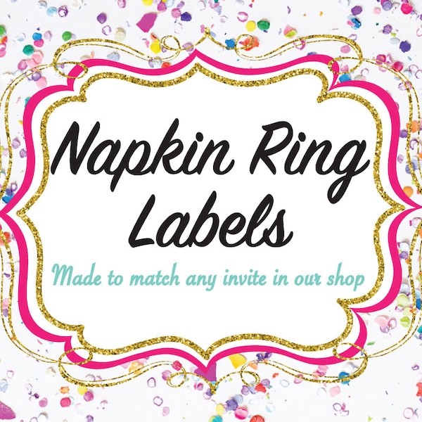 Napkin Ring Labels-- Made to Match