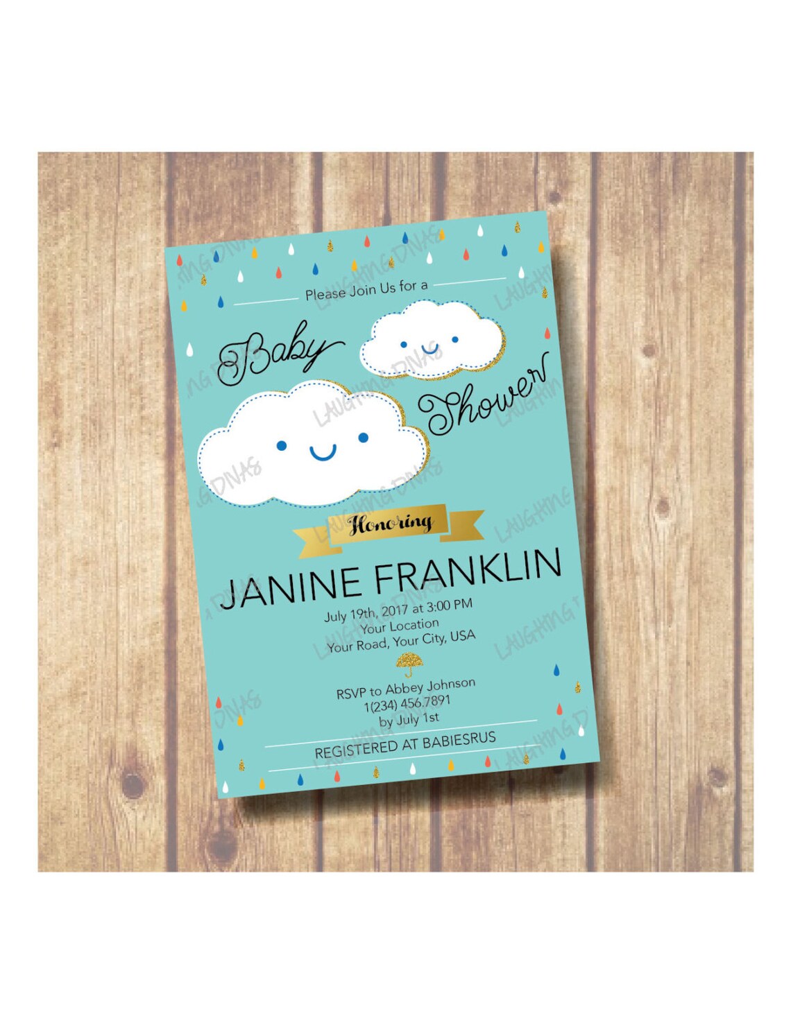 Shower Baby Shower Theme Invitation Etsy