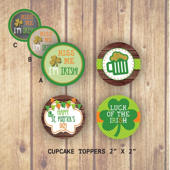 48 SHAMROCK OR Pot of GOLD  Cupcake Picks 2 Styles to choose Irish St Patrick