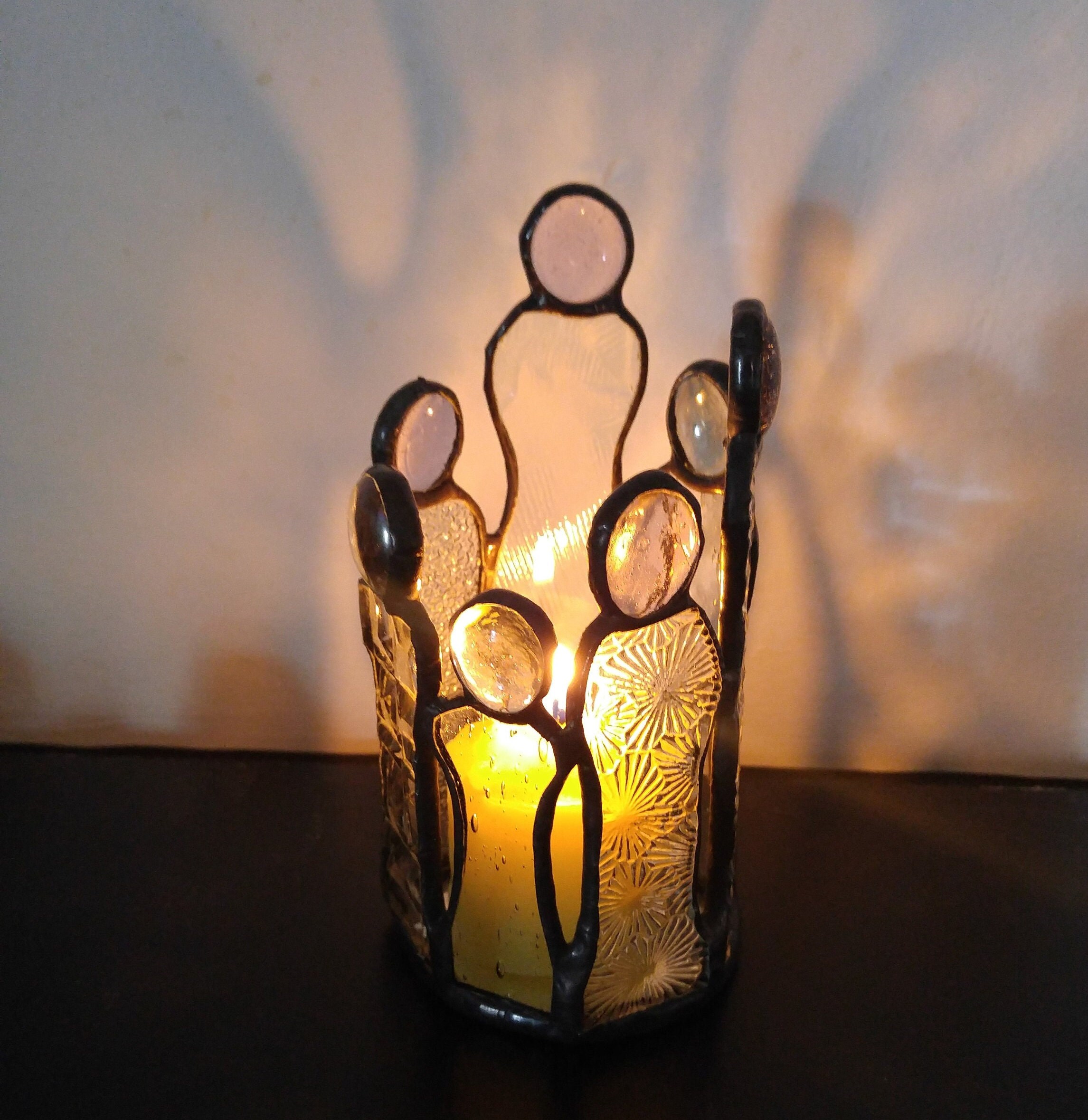 Stained Glass circle of Friends Candle Holders Etsy Canada