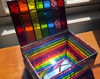 Stained Glass Music Box - Choose a song or not  - Personalized  FREE!