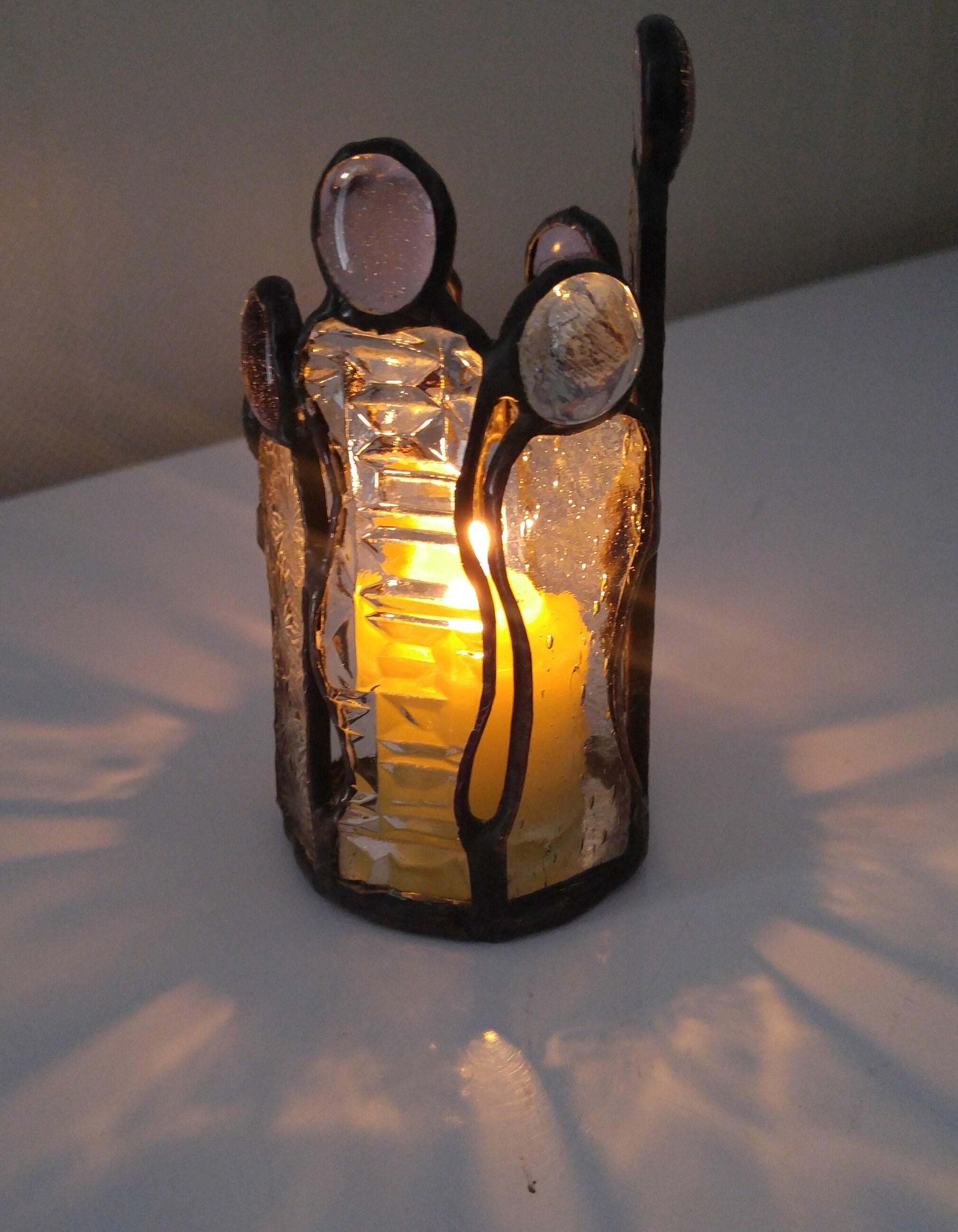 Stained Glass circle of Friends Candle Holders Etsy Canada