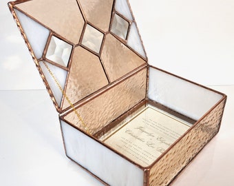 Invitation / Photo Display Box - Stained Glass - 8"x6"x3"