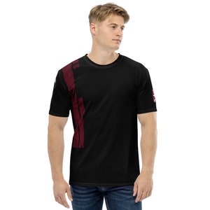 Diamonds and Spades Red Stripe Unisex T-shirt