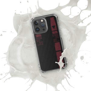 Red Stripe Vanguard Clear Case for iPhone®