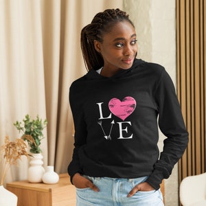 Love Valentine&#39;s Day Kapuzen-Langarm-T-Shirt