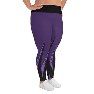 Purple Tentacles All-Over Print Plus Size Leggings