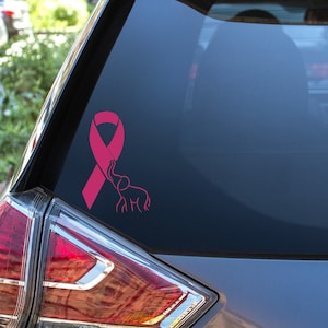 Support Ribbon Elephant Vinyl Decal
