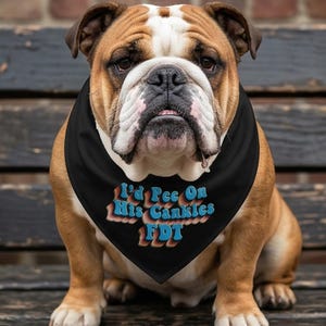 Funny Anti Trump Pet Bandana, Progressive Liberal FDT Dog Scarf, I'd Pee On His Cankles Retro Pet Mom Dad Gift