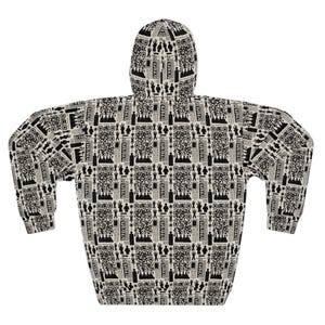 Anti Surveillance Unisex Hoodie, QR Code Protest Pullover Sweatshirt, Facial Recognition Activist Apparel, Privacy Rights Jumper, Protester image 4