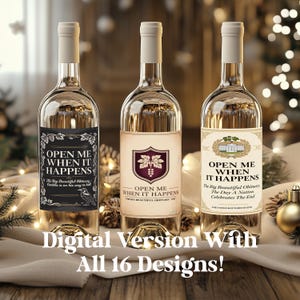 Open Me When It Happens Big - Beautiful Day Party, Anti Trump Funny Wine Labels, Set of 16, Is He Dead Yet Obituary, Print Your Own, Digital