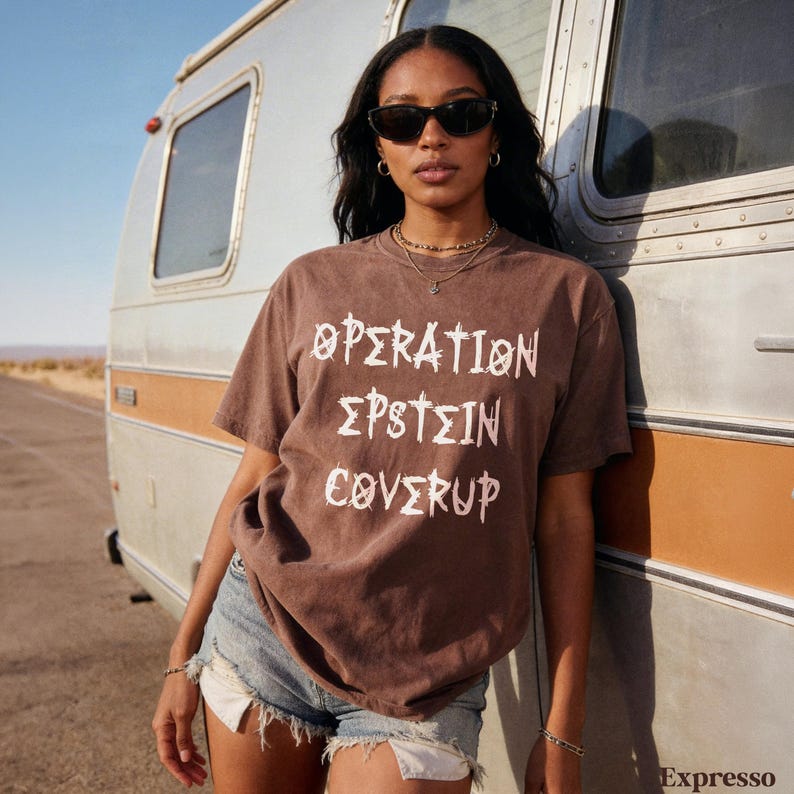 Operation Epstein Coverup Tee, Graphic Unisex Tshirt, Controversial Statement Shirt, Bold Graphic Tee, Eye-Catching Message Tshirt