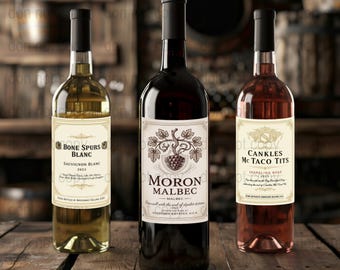 When It Happens Set of 16, Anti Trump Funny Wine Labels, Stickers ,Is He Dead Yet Obituary, The Big Beautiful Day Party, Print Your Own,  V4