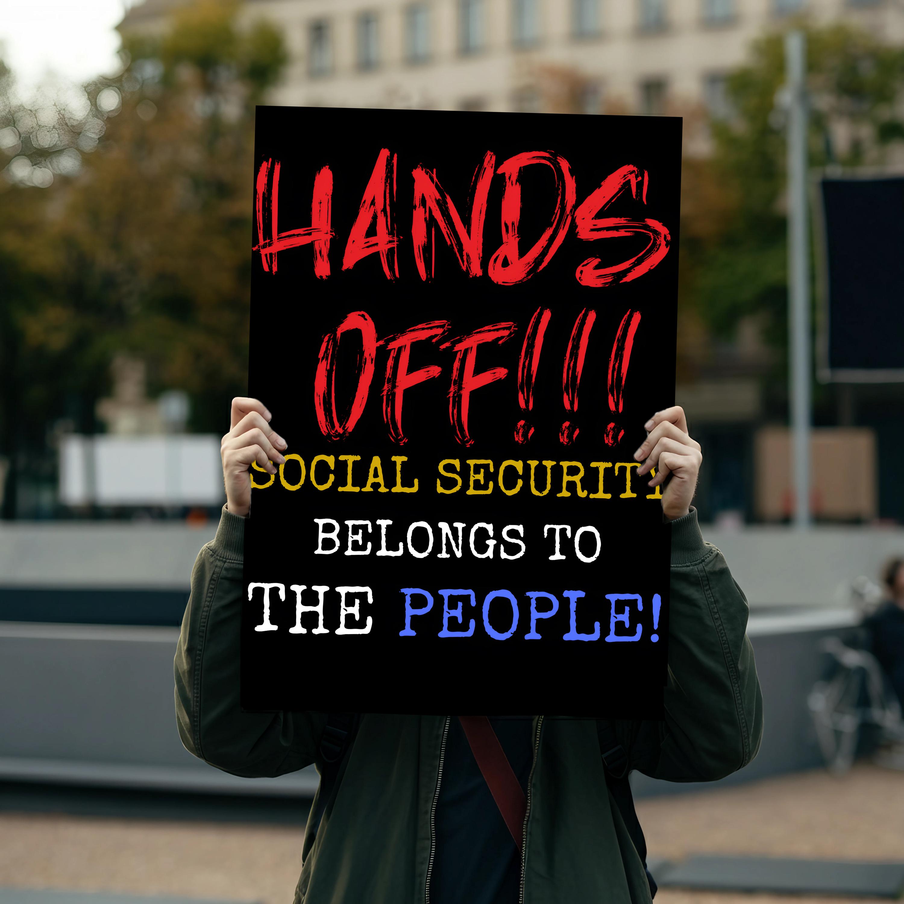Hands Off Protestflagge – 90x150 Cm, Schwarz Mit Regenbogen-Text, Für Innen & Außen, Mit Messingösen