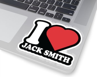 I Love Jack Smith Sticker | Retro 70s Style I Heart Design Jack Smith Kiss-cut Sticker | Jack Smith Fan Club Sticker | Jack Smith Gift