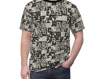 Anti Surveillance Protest Pattern, QR Code, Adversarial, Facial Recognition, Protester Gift, Unisex Tee, Activist Shirt