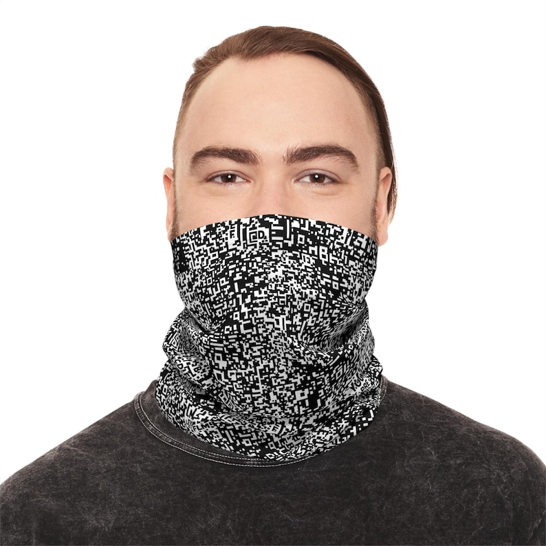 AI Camouflage Neck Gator, QR Code Distortion, Anti Surveillance ...