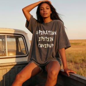Operation Epstein Coverup T-Shirt, Unisex Graphic Tee, Statement Shirt, Casual Graphic Top, Trendy Streetwear Fashion, Unique Design