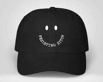 Embroidered Dad Cap, Resisting Bitch Face Anti Trump Hat, Activist Baseball Cap, Political Statement Headwear, Protester Gift