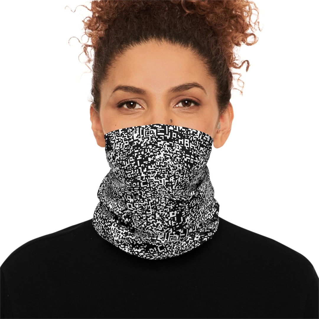 AI Camouflage Neck Gator, QR Code Distortion, Anti Surveillance ...