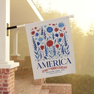 American Flag 250th Birthday Resisting Since 1776, Patriotic Garden Flag, Independence Day Outdoor Decor, Red White Blue Yard Flag